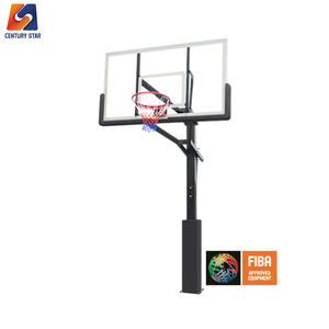 Centurystar Sports Equipment <span class=keywords><strong>Precio</strong></span> bajo Aro de baloncesto enterrado Aro de baloncesto al aire libre Breakaway Rim Tablero trasero de 72 pulgadas - Product Image 1