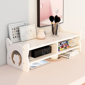 Desktop Computer Riser Stand 3 Tier Rectangle Monitor Stand Office Organizer Storage Rack Desktop Heightened Base Neck Support - Product Image 2