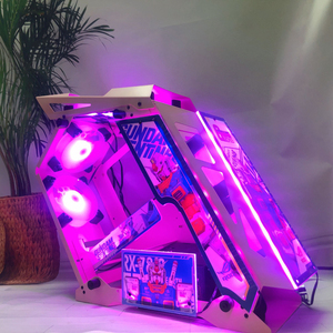 Lovingcool Wholesale Custom Transparent Tempered Glass CPU RGB <strong>Case</strong> Cabinet Mid Tower Matx White Gaming <strong>PC</strong> Casing with Fan - Product Image 6