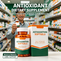 Gélules d'astaxanthine naturelle, Haematococcus Pluvialis, antioxydant, complément nutritionnel, certifié Halal, 0,6 g par capsule pour hommes