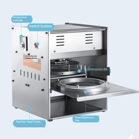 Machine de scellage électrique personnalisée pour couvercles de gobelets en plastique, boîtes en aluminium rondes et barquettes alimentaires