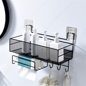 Modern <b>Corner</b> Bathroom <b>Storage</b> Rack Zinc Alloy <b>Kitchen</b> Wall Mount Dormitory Use Free Punching - Product Image 4