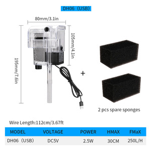 Zoutwater En Zoetwater <span class=keywords><strong>Aquarium</strong></span> Onderwater Opknoping Trickle Filter Filtro Aqurio Met UV-Licht Hangen Aan Filter - Product Image 2