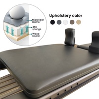ONEMAX Entrenador de Pilates de Aleación con Marco Negro, Dispositivo Reformer Duradero para Estudio de Pilates, Resortes Europeos Alemanes, 10 Años de Garantía