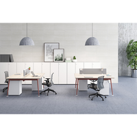 Personalización comercial, muebles de oficina, marco de madera, Partición de cubículo, juego de escritorio para personal de oficina