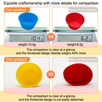Offre Spéciale 24 pièces/sac de qualité alimentaire Muffin Silicone tasse coloré cuisson gâteau tasses Cupcake doublures gâteau outils