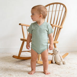 Logo Kustom Dari 20pcs Baju Tidur Bayi Kimono Lengan Pendek Kancing Jepret Musim Panas, Romper Bayi Baru Lahir - Product Image 2