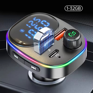 เครื่องชาร์จในรถยนต์แบบแฮนด์ฟรี BT5.0 เครื่องเล่น MP3 คุณภาพเสียงแบบไม่สูญเสีย พร้อมจอแสดงผลแรงดันไฟฟ้าแบบเรียลไทม์ อุปกรณ์เสริมในรถยนต์อเนกประสงค์ - Product Image 5