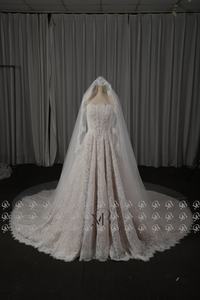 Mily nupcial MHL681 A-Line Zipper Voltar mangas Pérolas Lace Vestidos De Casamento com Espartilho - Product Image 5