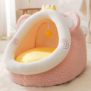 Wholesale Pet Cat House Semi-enclosed <strong>Dog</strong> House Fluffy Cute Lovely <strong>Kennel</strong> Bed Pet Kitten Sleeping Nest Cat <strong>Kennel</strong> - Product Image 4