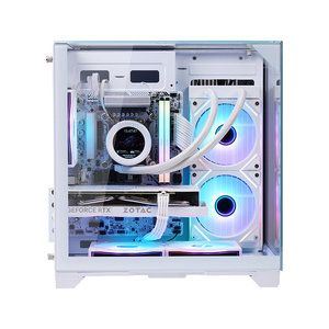 Herder Micro-ATX <span class=keywords><strong>ITX</strong></span> PC <span class=keywords><strong>Case</strong></span> Nuevo diseño Mid <span class=keywords><strong>Tower</strong></span> con ventiladores RGB Vidrio templado Durable SPCC Material Computer Cases Towers Stock - Product Image 4