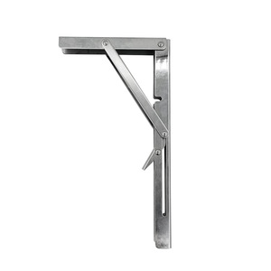 Support d'étagère robuste en acier inoxydable avec charnière pour fixation murale - Product Image 5
