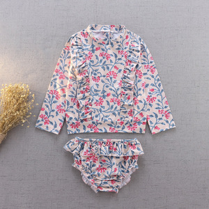 New Child Swimsuit Bikini Girl and Baby Long Sleeve <b>Sunscreen</b> Swimsuit Set Children Swimwear Kids Girls Girls Swimwear - Product Image 3