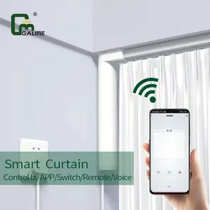 Galime Heavy Duty Electric Curtains With Wifi Remote Install Wall Mounted Electric Curtain Rail Track