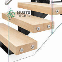 Escalier mono-à-capillaire sur mesure, style minimaliste, directement de l'usine, pour projets de maisons modernes