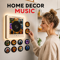Aimant de réfrigérateur musical NFC personnalisé pour Halloween, lumières LED, lecteur CD en acrylique, souvenir de collection, cadeau d'anniversaire pour enfant