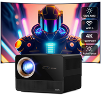 Projecteur CRE CR67 Max 8000 Lumens 1200 ANSI 4K avec mise au point automatique et correction trapézoïdale, 1080P natif, fonctionnalités intelligentes, design mini
