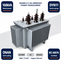 Wanbo-431 Wanbo S11 160kVA 3 Faz Yağlı Tip Güç Trafosu 10kV 0.4kV Dağıtım İçin