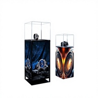 Afficheur publicitaire LED en forme de cube, personnalisable, vue à 360°, 4K HDR10, couleur pleine, luminosité intérieure, support au sol
