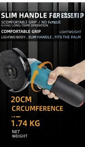 Điện pin công cụ không chổi than điện Máy mài góc cho mài kim loại đường sắt đánh bóng - Product Image 6