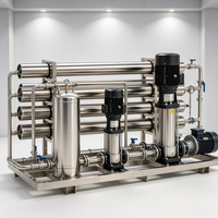 Système d'osmose inverse modulaire en acier inoxydable avec pompe pour applications commerciales d'eau potable