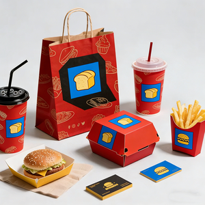 <span class=keywords><strong>Bolsa</strong></span> de <span class=keywords><strong>Papel</strong></span> Kraft con Asa para Comida para Llevar, Personalizada con su Logotipo, Reciclable, Ecológica, para Restaurantes, Aperitivos y Entrega de Alimentos - Product Image 4