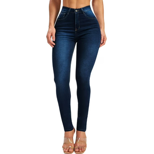 Jeans ajustados de corte ceñido con acabado suave para mujer, con baja elasticidad para una recuperación natural y efecto de alargamiento de piernas. - Product Image 4