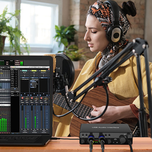 Ventes chaudes Kit de guitare mobile personnalisable 48V Pro Tools Mixer Enregistrement <span class=keywords><strong>Midi</strong></span> <span class=keywords><strong>Usb</strong></span> <span class=keywords><strong>Carte</strong></span> <span class=keywords><strong>son</strong></span> studio Enregistrement Interface audio - Product Image 4