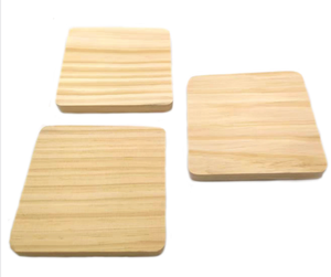 Planche de bois artisanale carrée de décoration de copeaux de pin vente en gros - Product Image 3