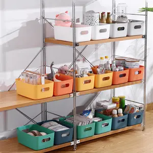 Fábrica por atacado Household desktop armazenamento caixa sala pequenos itens plástico classificação caixa cozinha suprimentos armazenamento cesta