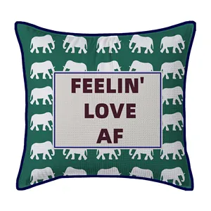 SHN071 Customized Design Luxury Embroidery Needlepoint Pillow 100% Lint Filled Letter Pattern Square Cushion Cover
