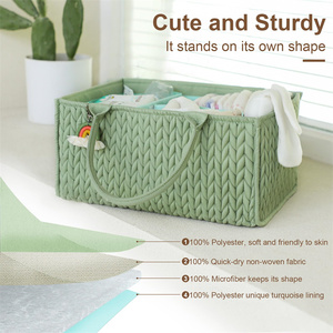 Caddy Organizer for Portable Changing <b>Table</b> Dresser <b>Car</b> Baby Basket Nursery Storage Diaper Caddy Organizer - Product Image 3