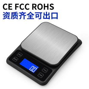 เครื่องชั่งดิจิตอลความแม่นยำสูง 10 กก. 0.1 ก. เครื่องชั่งน้ำหนักสแตนเลสแบบใช้แบตเตอรี่สำหรับการอบและการทำอาหาร - Product Image 3