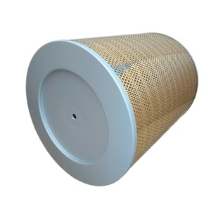 Élément de filtre à air pour compresseur d'air 1635040700, grande cartouche filtrante ronde avec papier filtre jaune et maille métallique perforée - Product Image 1