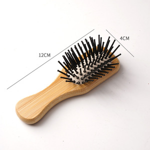 Mini bamboo and nanmu <b>small</b> size massage women's air <b>cushion</b> portable home use Bamboo hair comb - Product Image 2