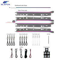 Kit d'éclairage intérieur automobile Glefon pour Mazda Atenza 2020-2021, éclairage ambiant 64 couleurs, commande par application, lampe d'ambiance