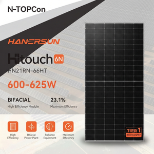 Panneau solaire bifacial 615W 210R TOPCon monocristallin avec garantie de 30 ans pour projet de montage au sol à grande échelle - Product Image 1