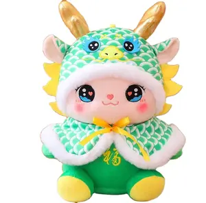 Newest cute cartoon stuffed dragon plush toys new year decoration dragon pillow stuffed & plush toy