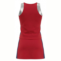 Uniforme de Equipo de Animadoras |   Conjunto de Animadora Rojo y Plateado sin Mangas con Pompones a Juego