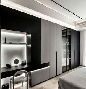 Fabricante de Muebles personalizados Muebles de dormitorio Diseño de armario moderno modular de madera Armario de dormitorio Estilo minimalista - Product Image 2