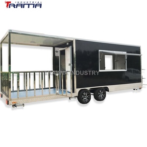 Nieuwe 7X23 Custom Ingesloten Concessie Voedsel Vending Bbq <span class=keywords><strong>Trailer</strong></span> Met Grote Veranda - Product Image 1