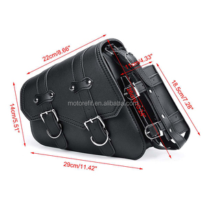 Motorefit-alforja Universal de cuero PU para motocicleta, izquierda y derecha, para Harley Sportster, Honda/Suzuki/<span class=keywords><strong>Kawasaki</strong></span> - Product Image 6