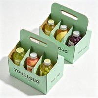 Caja de Embalaje Automática al por Mayor para 6 Botellas de 330 ml, Caja de Papel Kraft Corrugado Reciclable de 250 ml, Caja de Café con Logotipo Personalizado