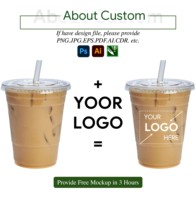 VENTE FLASH Gobelets jetables en plastique PET transparent de haute qualité personnalisés de 14/16/24 oz avec logo imprimé Grossiste Distributeur Recrute