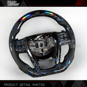 <span class=keywords><strong>Volant</strong></span> en fibre de carbone forgé sur mesure, précisément adapté aux Chrysler 200, 200S, 300, 300C 2011-2015, avec affichage intelligent des LED de régime moteur. - Product Image 3