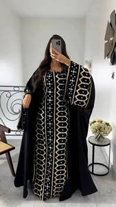 Set Abaya <span class=keywords><strong>Elegante</strong></span> Loriya per l'Eid, Lussuoso <span class=keywords><strong>Abito</strong></span> Interno Ricamato e Tunica Esterna, Abbigliamento Modesto per Donne Musulmane - Product Image 5