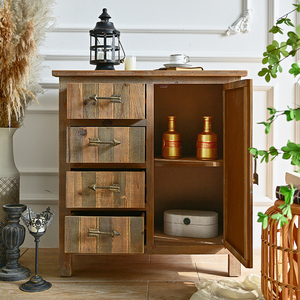 ART NEST Farmhouse <b>Rustic</b> Solid Wood Luxury Classic <b>Sideboard</b> Easy Assembly Home Furniture for Dining Living Room Hotel Home Bar - Product Image 3