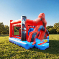 Kommerzielles Superhelden-Hüpfburg-Rutsche-Set aus PVC, 13x13x10FT, 3 Jahre Garantie, >200KG Tragkraft, für Outdoor-Events und Partyvermietung