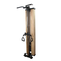 Máquina de Poleas Doble de Metal para Gimnasio Comercial, Montada en Pared, para Lat Pulldown y Remo Bajo, Estación Multifunción Ajustable para Pecho y Brazos Liva