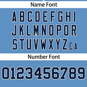 Maillot de softball personnalisé à deux boutons, authentique, avec blocs de couleurs bleu clair, blanc et bleu marine - Product Image 4